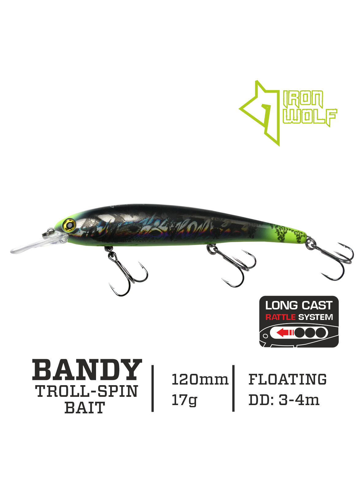 Vobleris Iron Wolf "BANDY".,F.,120mm.,3,0-4,0m.,E97 Vobleris Iron Wolf "BANDY".,F.,120mm.,3,0-4,0m.,E97