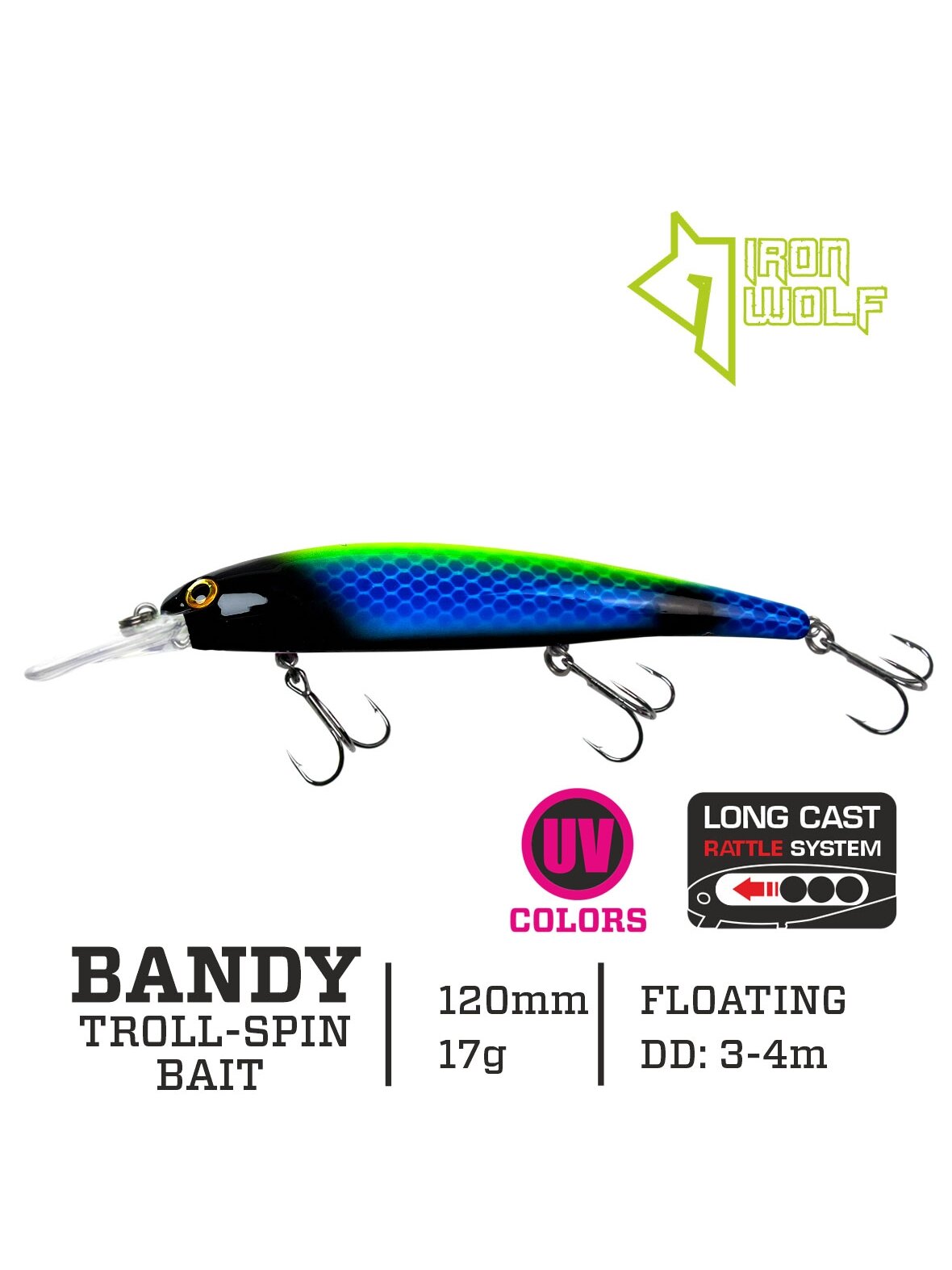 Vobleris Iron Wolf "BANDY".,F.,120mm.,3,0-4,0m.,K72 Vobleris Iron Wolf "BANDY".,F.,120mm.,3,0-4,0m.,K72