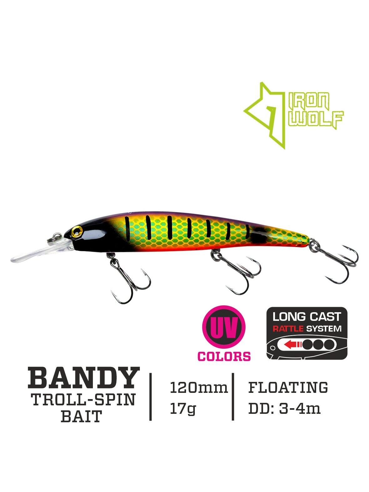 Vobleris Iron Wolf "BANDY".,F.,120mm.,3,0-4,0m.,KR37