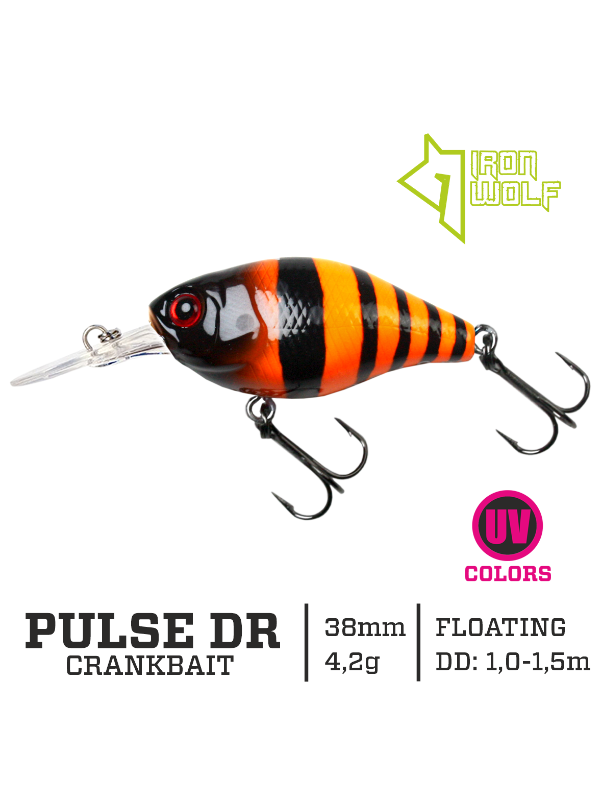 Vobleris Iron Wolf "PULSE DR".,3,8cm.,1,0-1,5m.,G98