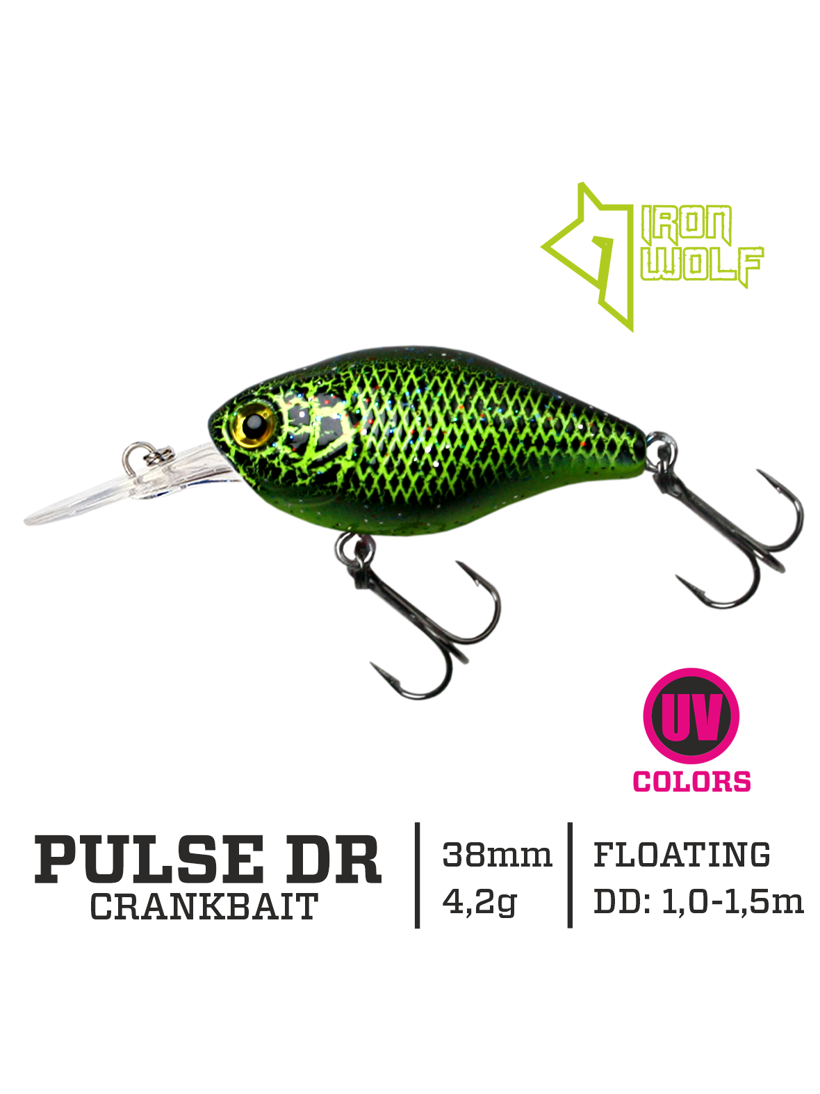 Vobleris Iron Wolf "PULSE DR".,3,8cm.,1,0-1,5m.,U97