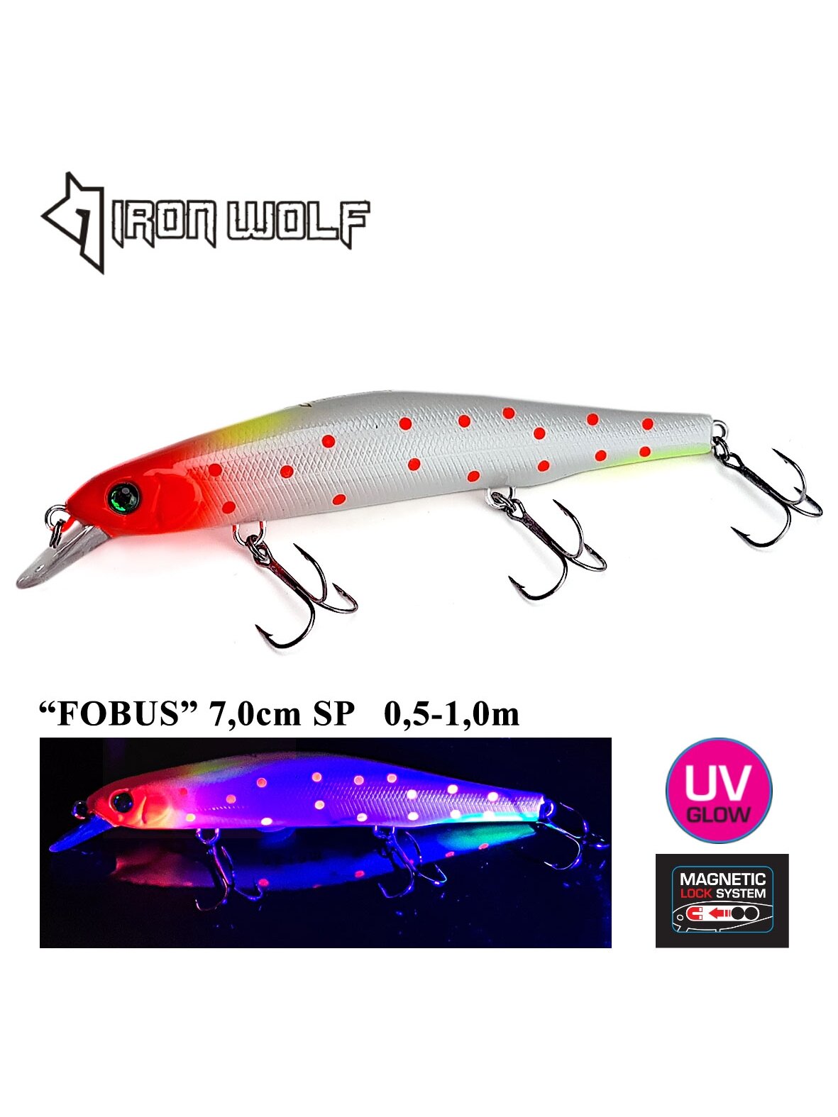 Vobleris Iron Wolf "FOBUS" SP 11,0cm 0,5-1,0m (X) Vobleris Iron Wolf "FOBUS" SP 11,0cm 0,5-1,0m (X)