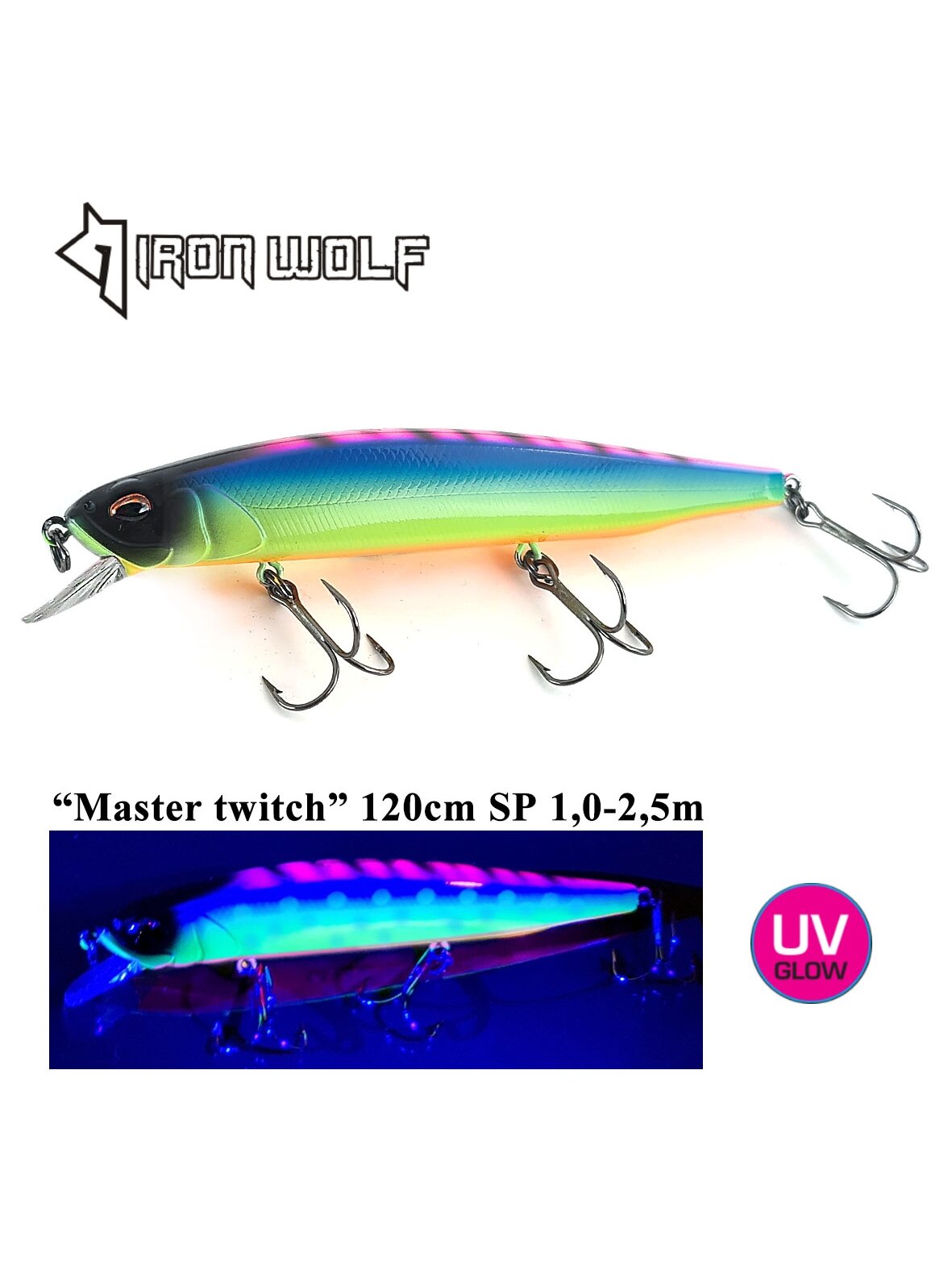Vobleris Iron Wolf "Master twich" SP 12,0cm 1,0-2,5m (U) Vobleris Iron Wolf "Master twich" SP 12,0cm 1,0-2,5m (U)