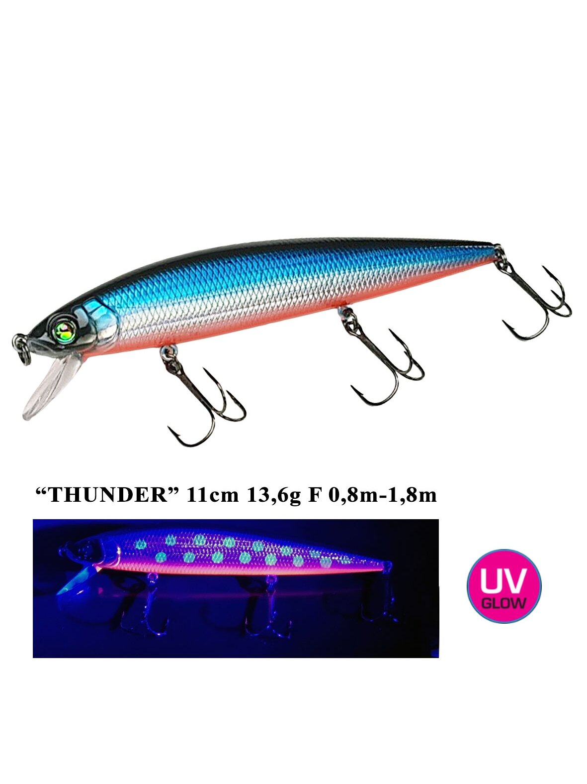 Vobleris Iron Wolf "THUNDER" F 11,0cm 0,8-1,8m (B) Vobleris Iron Wolf "THUNDER" F 11,0cm 0,8-1,8m (B)
