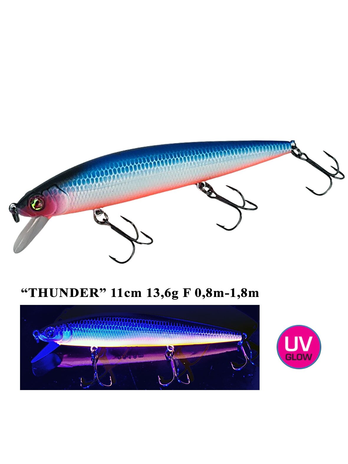 Vobleris Iron Wolf "THUNDER" F 11,0cm 0,8-1,8m (M)