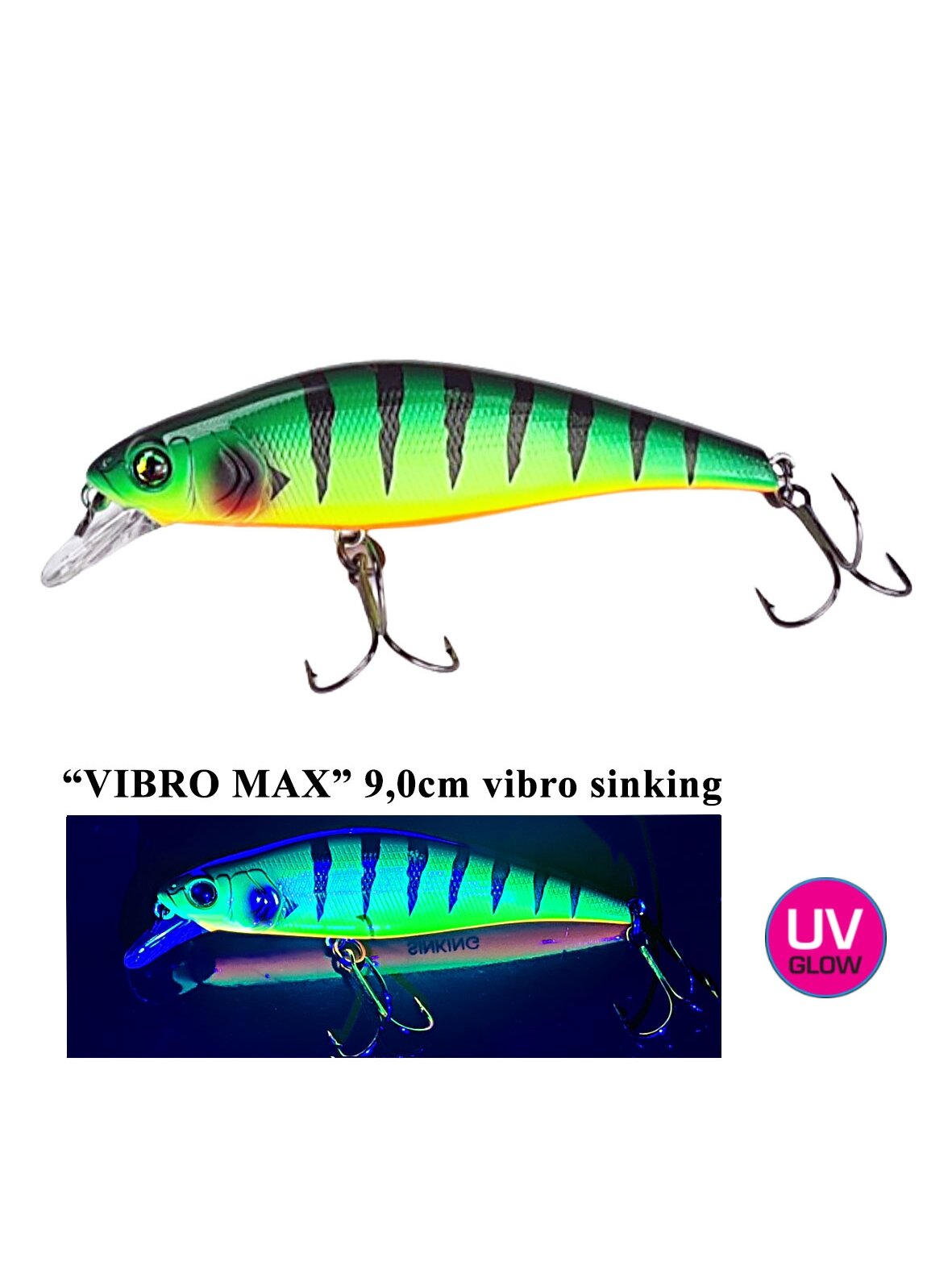 Vobleris Iron Wolf "VIBRO MAX" vibro sinking 9cm F
