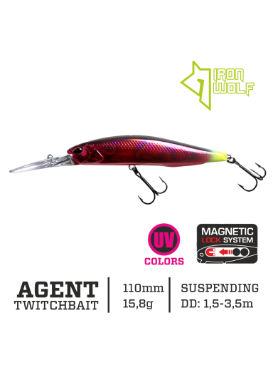 Vobleris Iron Wolf "AGENT" DRSP 11,0cm 1,5-3,5m.,E6
