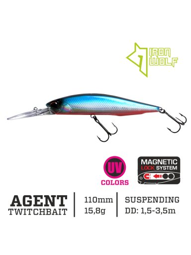 Vobleris Iron Wolf "AGENT" DRSP 11,0cm 1,5-3,5m.,K12