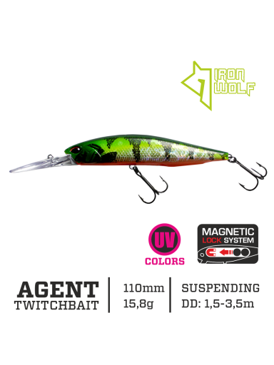 Vobleris Iron Wolf "AGENT" DRSP 11,0cm 1,5-3,5m.,PR5