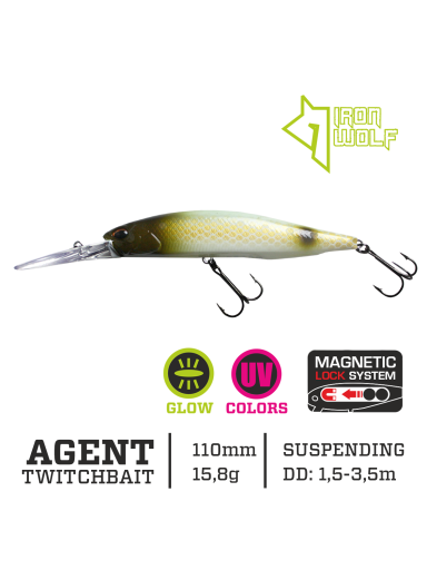 Vobleris Iron Wolf "AGENT" DRSP 11,0cm 1,5-3,5m.,Z60