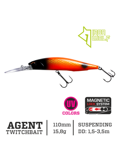 Vobleris Iron Wolf "AGENT" DRSP 11,0cm 1,5-3,5m.,Z98