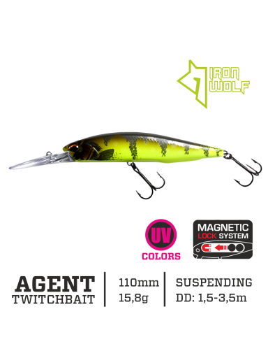 Vobleris Iron Wolf "AGENT" DRSP 11,0cm 1,5-3,5m.,ZR67
