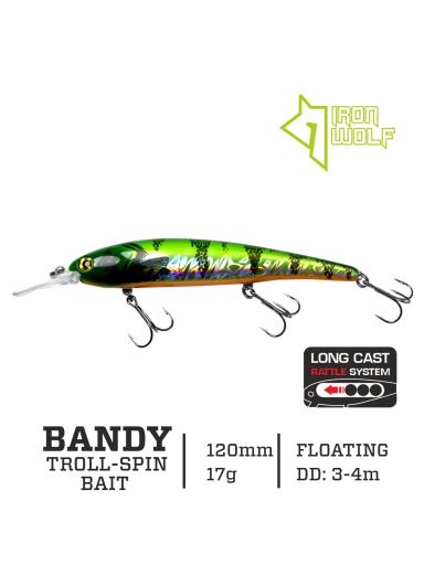 Vobleris Iron Wolf "BANDY".,F.,120mm.,3,0-4,0m.,PR5