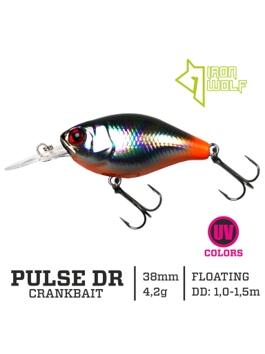 Vobleris Iron Wolf "PULSE DR".,3,8cm.,1,0-1,5m.,ET98