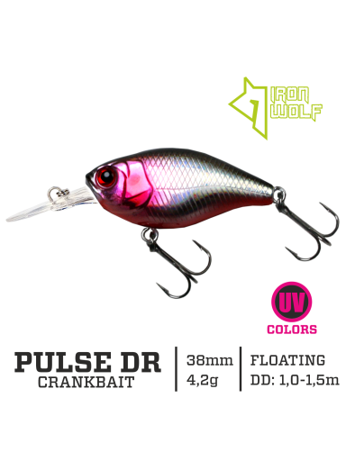 Vobleris Iron Wolf "PULSE DR".,3,8cm.,1,0-1,5m.,K19