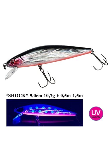 Vobleris Iron Wolf "SHOCK" Floating 9cm 0,5-1,5m A