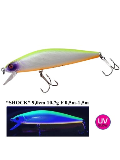 Vobleris Iron Wolf "SHOCK" Floating 9cm 0,5-1,5m O