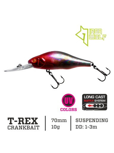 Vobleris Iron Wolf "T-REX" DRSP 7,0cm 1,0-3,0m.,E9