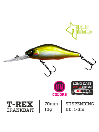 Vobleris Iron Wolf "T-REX" DRSP 7,0cm 1,0-3,0m.,K16