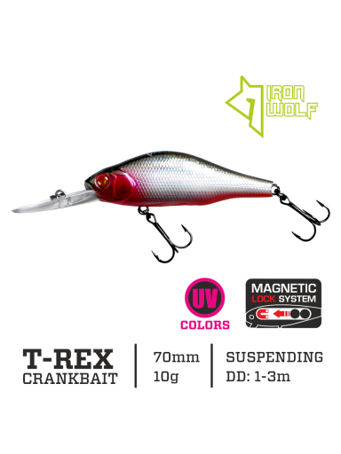 Vobleris Iron Wolf "T-REX" DRSP 7,0cm 1,0-3,0m.,K19