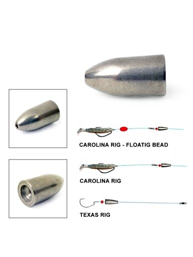 Volframinė džigo galva KULKA 3/16oz. 5,32gr., 7,09gr. metalo spalvos , 1 vnt.