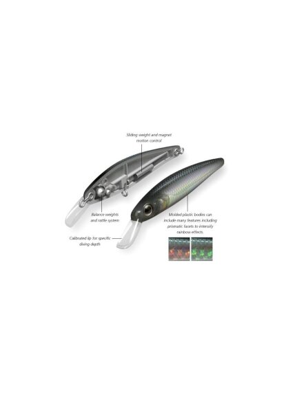 Vobleris BAKER JERKBAIT magnetic system HD004 8,2cm/9,5g, 1vnt. 1