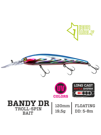 Vobleris Iron Wolf "BANDY DR".,F.,120mm.,5,0-8,0m.,A2 Vobleris Iron Wolf "BANDY DR".,F.,120mm.,5,0-8,0m.,A2
