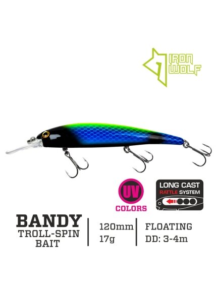 Vobleris Iron Wolf "BANDY".,F.,120mm.,3,0-4,0m.,K72 Vobleris Iron Wolf "BANDY".,F.,120mm.,3,0-4,0m.,K72