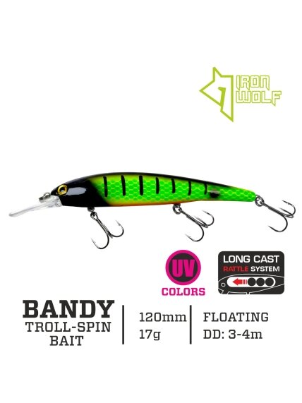 Vobleris Iron Wolf "BANDY".,F.,120mm.,3,0-4,0m.,KR95 Vobleris Iron Wolf "BANDY".,F.,120mm.,3,0-4,0m.,KR95