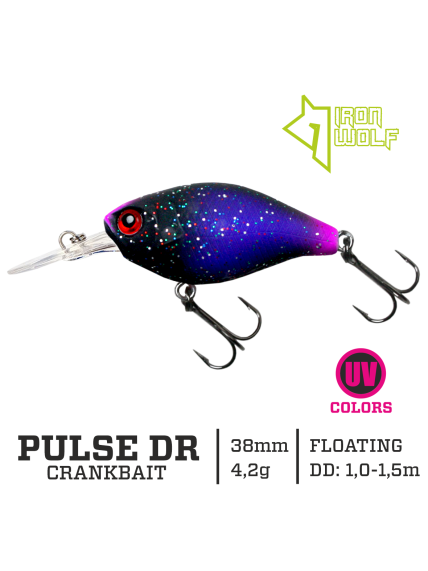 Vobleris Iron Wolf "PULSE DR".,3,8cm.,1,0-1,5m.,MB92 Vobleris Iron Wolf "PULSE DR".,3,8cm.,1,0-1,5m.,MB92
