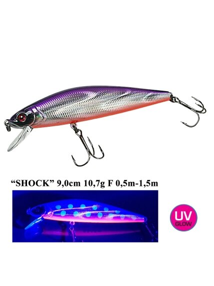 Vobleris Iron Wolf "SHOCK" Floating 9cm 0,5-1,5m B Vobleris Iron Wolf "SHOCK" Floating 9cm 0,5-1,5m B