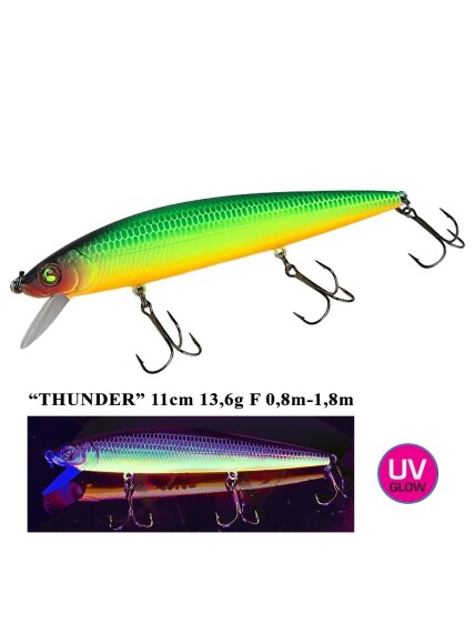Vobleris Iron Wolf "THUNDER" F 11,0cm 0,8-1,8m (N) Vobleris Iron Wolf "THUNDER" F 11,0cm 0,8-1,8m (N)