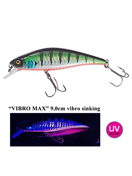 Vobleris Iron Wolf "VIBRO MAX" vibro sinking 9cm K Vobleris Iron Wolf "VIBRO MAX" vibro sinking 9cm K