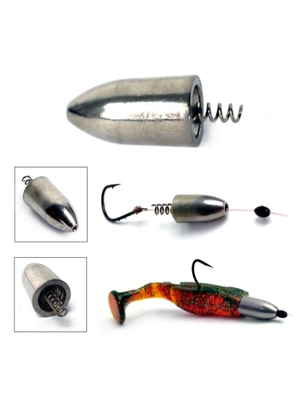 Volframinėdžigo galva su spyruokliniusriegiu masalui KULKA 3/16oz. 14,18gr., 20,26gr. metalo spalvos , 1 vnt. Volframinėdžigo galva su spyruokliniusriegiu masalui KULKA 3/16oz. 14,18gr., 20,26gr. metalo spalvos , 1 vnt.