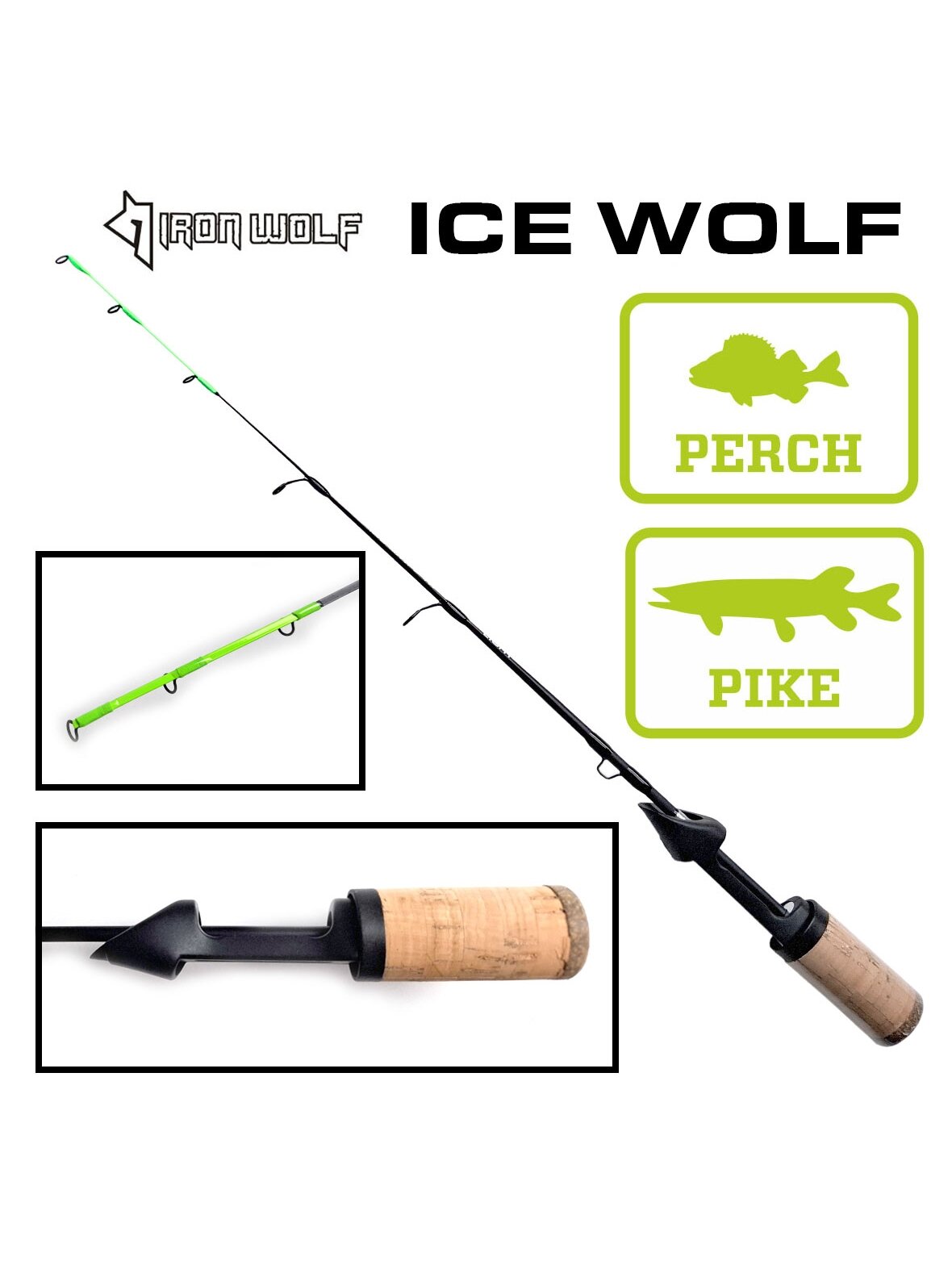 Žieminis spiningėlis Iron Wolf ICE WOLF.,medium.,55cm Žieminis spiningėlis Iron Wolf ICE WOLF.,medium.,55cm