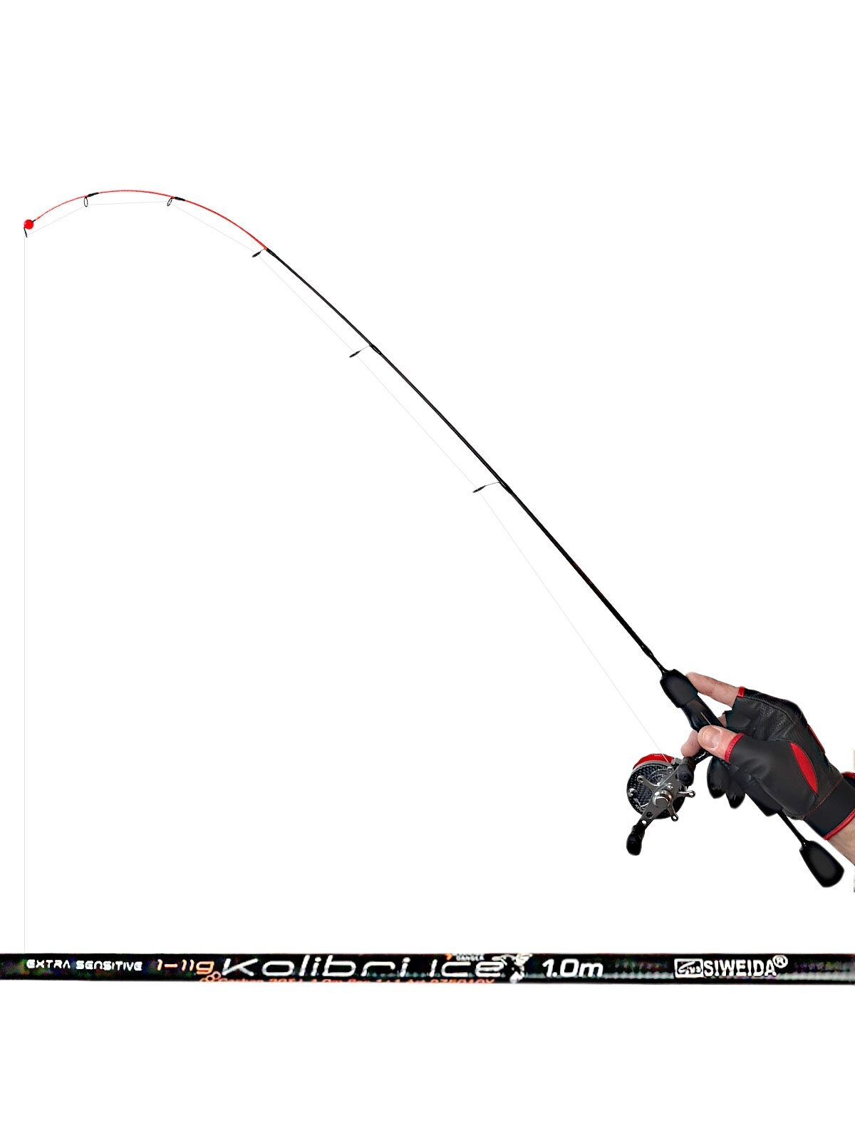 Žieminis spiningas Siweida "Kolibri ICE" Carbon 1-11g, 1m 1