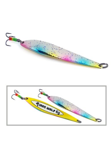 Žieminė blizgė IRON WOLF SWING 6g 54mm MIX