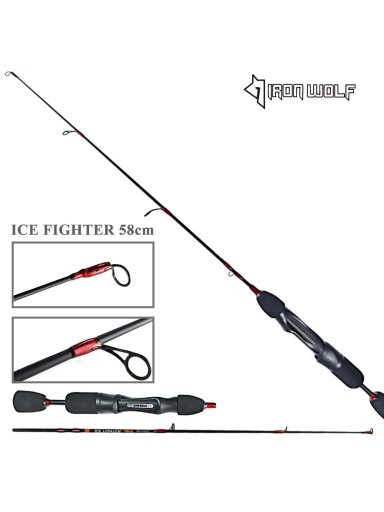 Žieminė meškerė IRON WOLF ICE FIGHTER 58cm HI CARBON