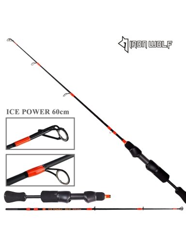 Žieminė meškerė IRON WOLF ICE POWER 60cm HI CARBON
