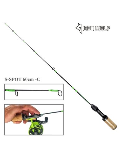 Žieminė meškerėlė IRON WOLF S-SPOT-C 60cm HI CARBON
