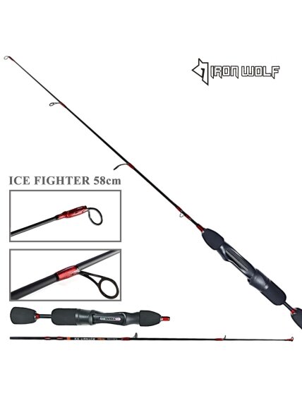 Žieminė meškerė IRON WOLF ICE FIGHTER 58cm HI CARBON Žieminė meškerė IRON WOLF ICE FIGHTER 58cm HI CARBON